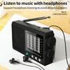Портативное радио для пожилых людей, AM FM SW MW Диапазоны, Перезаряжаемая батарея, Радио с громким динамиком, Чистый звук