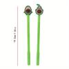 10pcs 0.5mm Creative Avocado Shaped Gel Pen Cute Pen Cartoon Stationery Office Supplies Water-based Signature Pen
