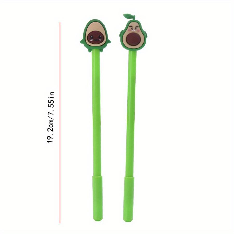 10pcs 0.5mm Creative Avocado Shaped Gel Pen Cute Pen Cartoon Stationery Office Supplies Water-based Signature Pen
