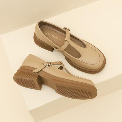 Туфли Мэри Джейн, новые кожаные туфли на толстой подошве для повседневной женской обуви