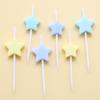 New Birthday Cake Candle Ins Style Retro Love Five-pointed Star Twist Candle Colorful Cartoon Balloon Candle