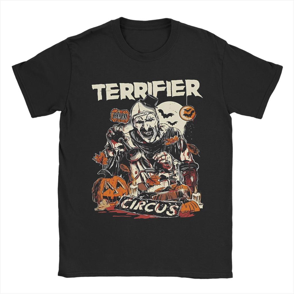 Men's Terrifier Mister Nice Clown T Shirt Horror Movie 100% Cotton Clothing Vintage Short Sleeve Crew Neck Tees Printed T-Shirt