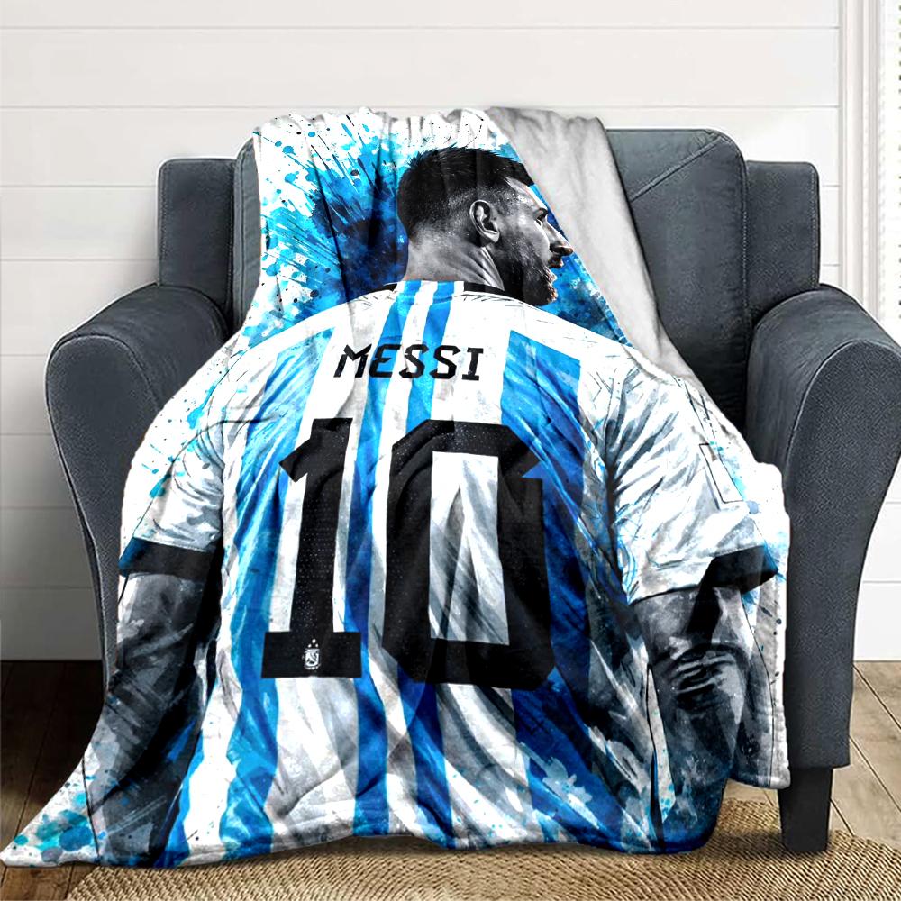 Soccer Player Pink Kit printed flannel breathable and warm blanket, a stylish home gift, suitable for home, office and bedspread use. 15a171