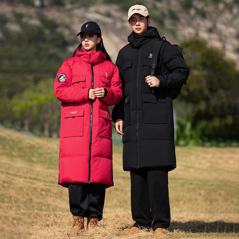 Зимняя новая куртка-пуховик мужская средняя и длинная куртка с капюшоном Tooling