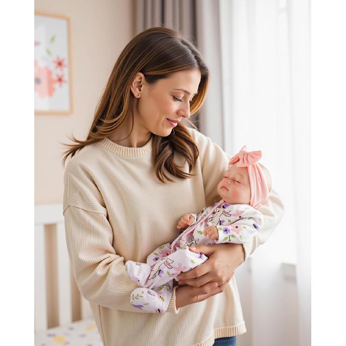 BABESIDE Куклы Реборн - 17-дюймовая Милая Мягкая Виниловая Реалистичная Кукла Реборн Девочка Подвижная Улыбающаяся Кукла Ребенок как Живой с Полным Набором Аксессуаров для 3+