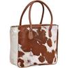 Women's Western Classic Cowhide Tote Bag Shoulder Handbag with Freebie Clutch Shoulder Hand Bag Classical Tote
