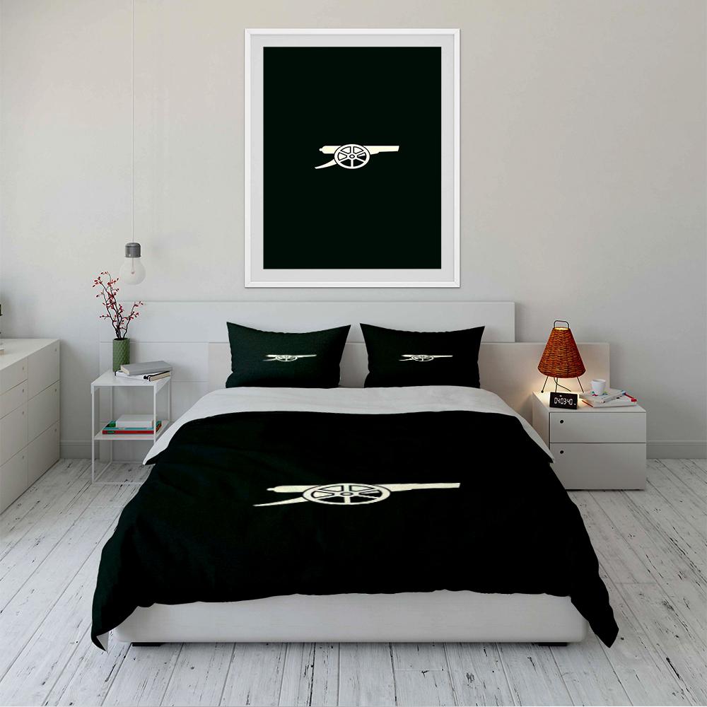 Black Bedding Set w/ Cannon Bedding set (1 duvet cover, 2 pillowcases, duvet not included)