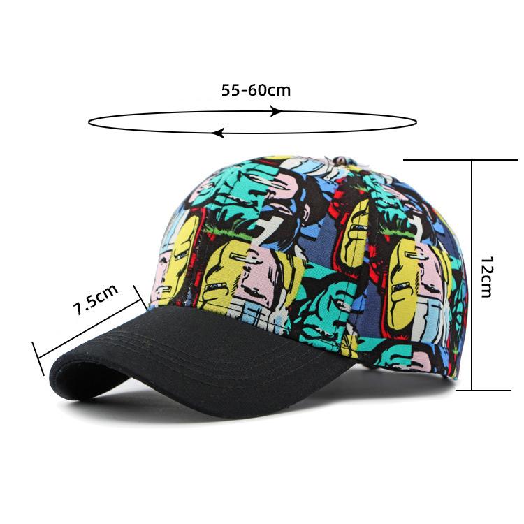 Бейсболка унисекс с твердым верхом и принтом