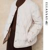 ELLASSAY Women's Elegant Pearl White Goose Down Jacket
