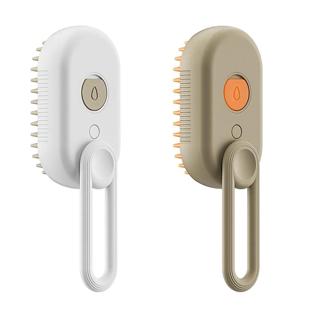 Steamy Cat Brush 3 в 1 Электрическая кошачья щетка с защитой от брызг и паровым распылителем для массажа Расческа для ухода за домашними животными Расчески для удаления волос Новинка