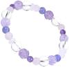 Shinjuku Gin No Kura 8mm 16.5cm Lavender Amethyst, Rose Quartz, and Tanzanite Bracelet, Women's, Small, Feminine, Love Luck, Natural Stones