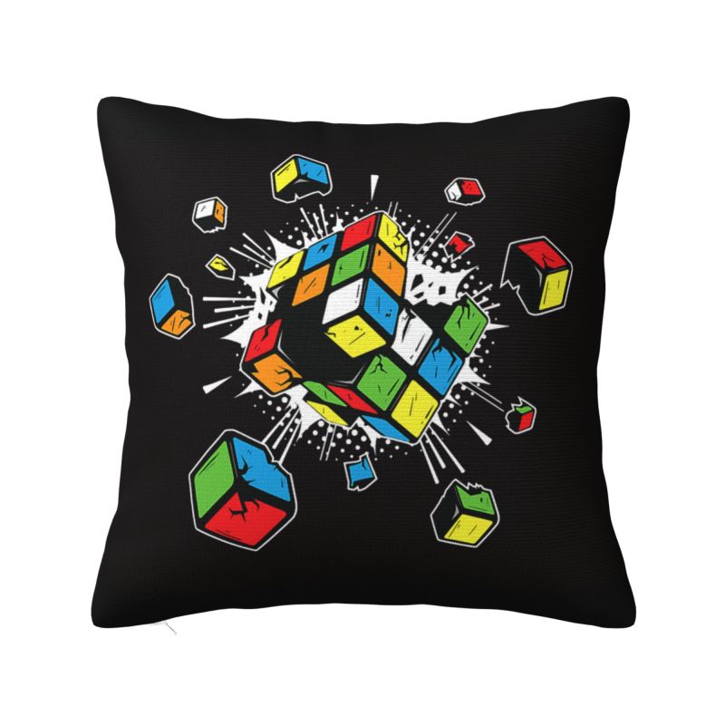 Индивидуальные Крутые Математические Кубик Рубика Rubik Rubix Игровой Куб Роскошные Наволочки Декор Спальни Для Любителей Математики Подушка в Машину