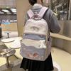 Школьный рюкзак корейский высококачественный милый рюкзак, школьный рюкзак для ученика средней школы, рюкзак с контрастными цветами, повышающий дофамин, большой вместимости