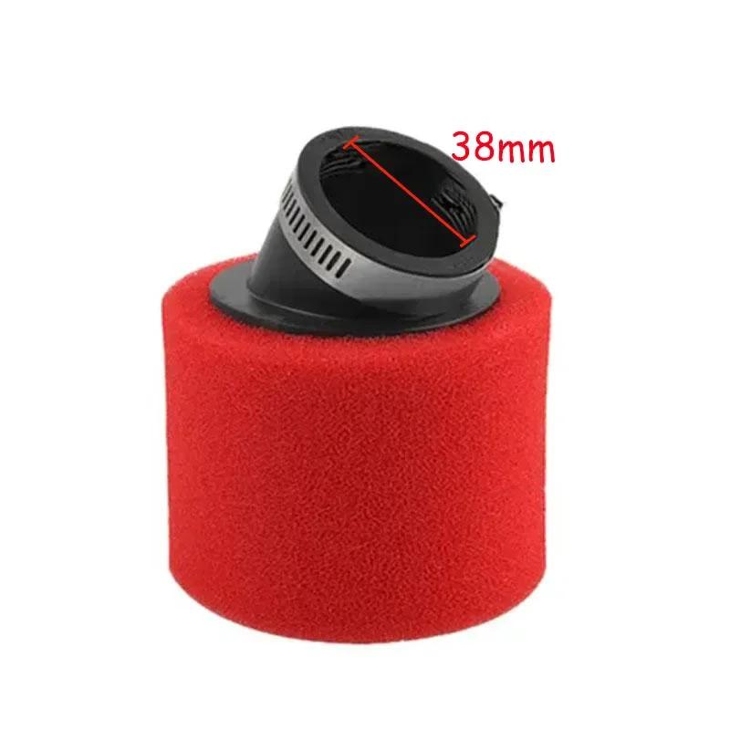 35/38/40/42/45/48/50mm Air Filter Black/Red Double Sponge Filter Cleaner Off Road Motorcycle ATV Beach Dirt Pit Bike Accessories