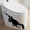 2 шт. забавные черные наклейки для туалета с кошками DIY ПВХ декоративные мультяшные настенные украшения для дома и туалета художественные наклейки