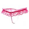 Сексуальное нижнее белье Бесплатное сексуальное нижнее белье Женские сексуальные футболки с жемчугом Большого размера с открытой промежностью стринги с кружевом Соблазн оптом