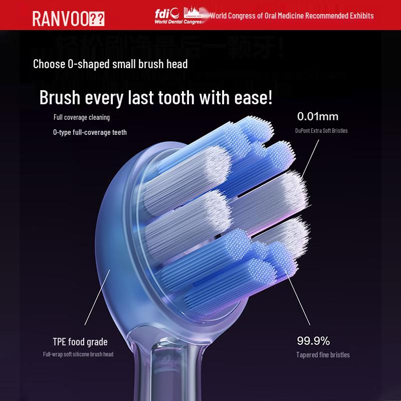 Обновленная электрическая зубная щетка RANVOO PH5