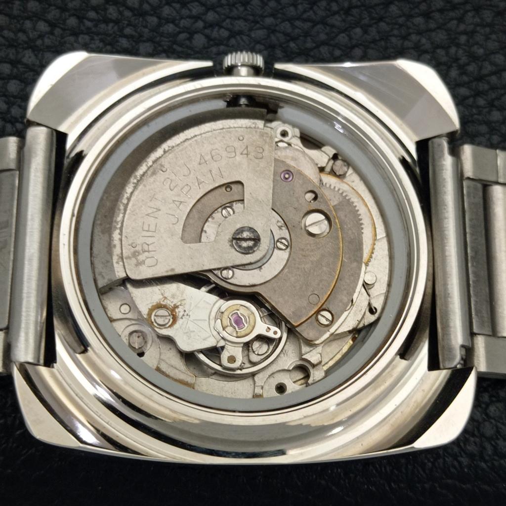 USED ORIENT AUTOMATIC 46943 JAPAN MENS VINTAGE WHITE COLOR DIAL WATCH A702205-5 R123-a702205