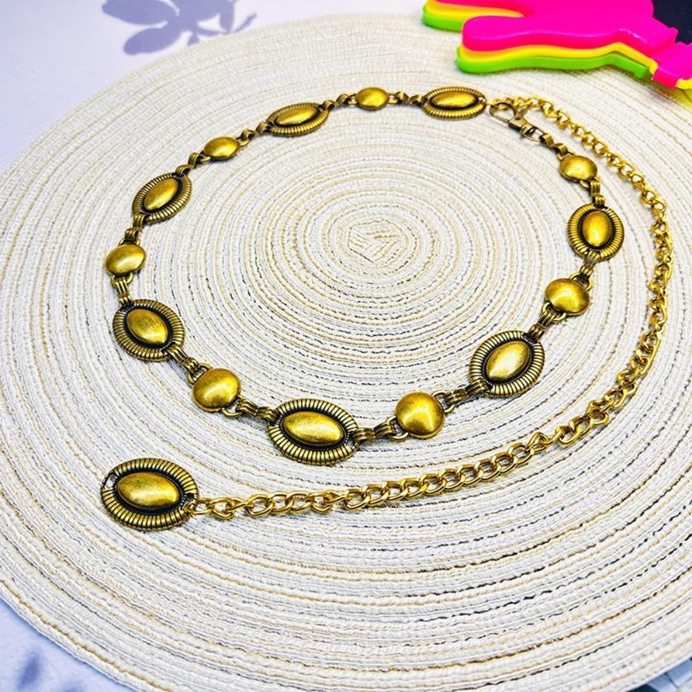 Adjustable Women's Waist Chain Cowgirl Western Country Chain Belt for Sweaters Dresses Jeans