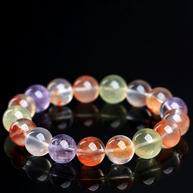 Hongchu Crystal Natural Colorful Resin Flower Bracelet Ice Crystal Multi-Colored Beaded Bracelet Loose Beads