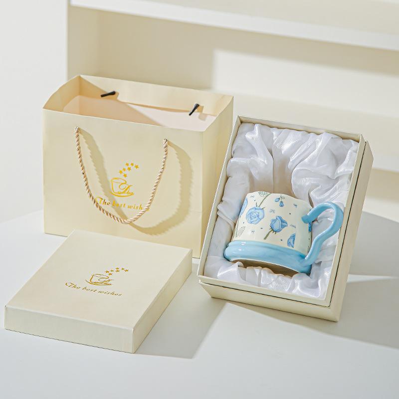 Souvenir Gifts Pastoral Style Single Cup Sunflower Ceramic Cup Household Set Mug Tulip Cup