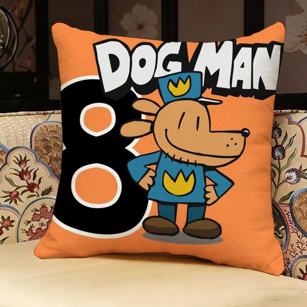 Чехол на подушку с рисунком из комиксов Dogmans, двусторонний, для дивана, изголовья кровати
