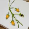 Tomato Leather Keychain Hanger Bag Pendant Creative Flower Pu Leather Pendant  Bag Ornament
