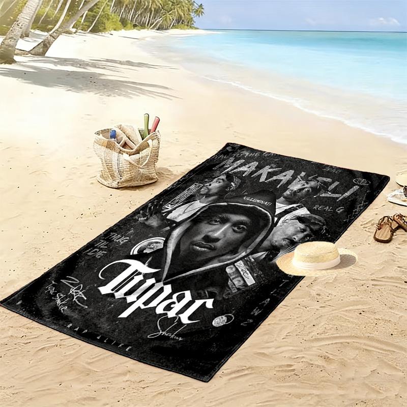 Urban Art Hip-Hop Legacy beach towel beach soft swim Absorbent bath towel Outdoor pool towel Outdoor picnic beach mat printing Fashion