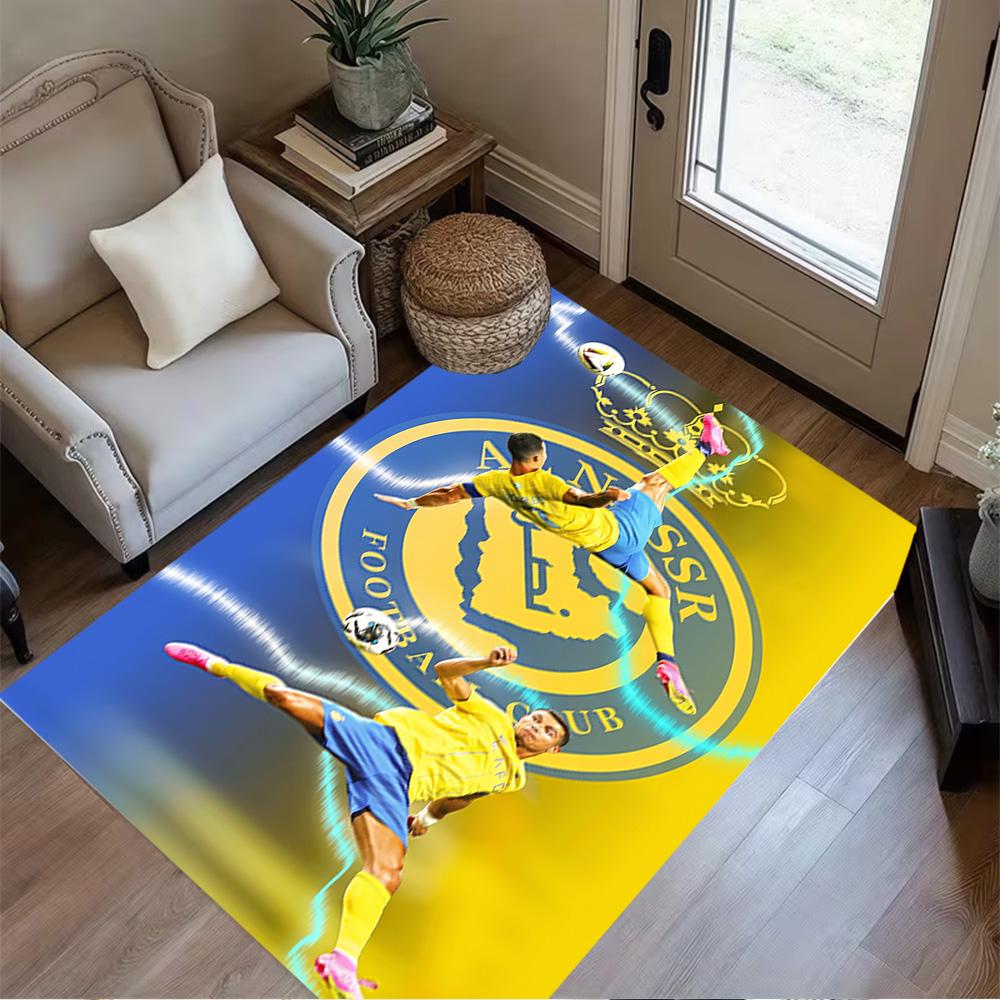 Football Players Action Floor Rug Office Rug Perfect for Living Rooms Study room Dining Room Kitchen Anti-slip Rug Decorate Offices