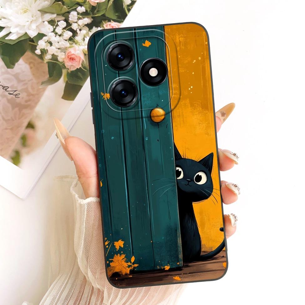 Чехол для Realme C51 RMX3830 Чехол для Realme C53 RMX3760 Крышка Силиконовый Роскошный Модный Мультяшный Забавный 2D Расписной