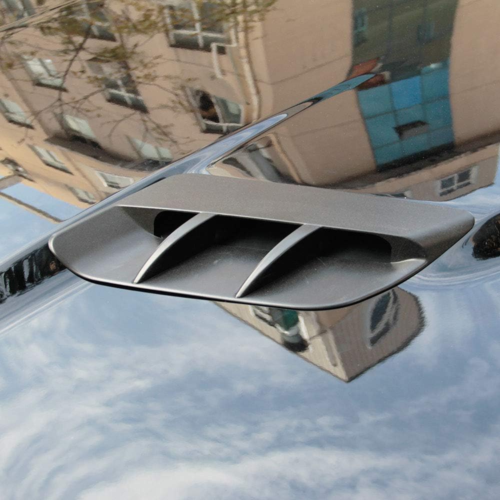 Korlot Engine Hood Air Outlet Vent Moulding Cover Trim For Dodge Challenger 2015-2023(Matte Black)