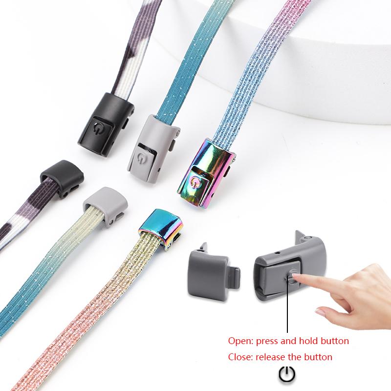 Новые красочные шнурки для обуви без завязок, эластичные шнурки, кроссовки для детей и взрослых, блестящие шнурки без завязок для обуви, аксессуары