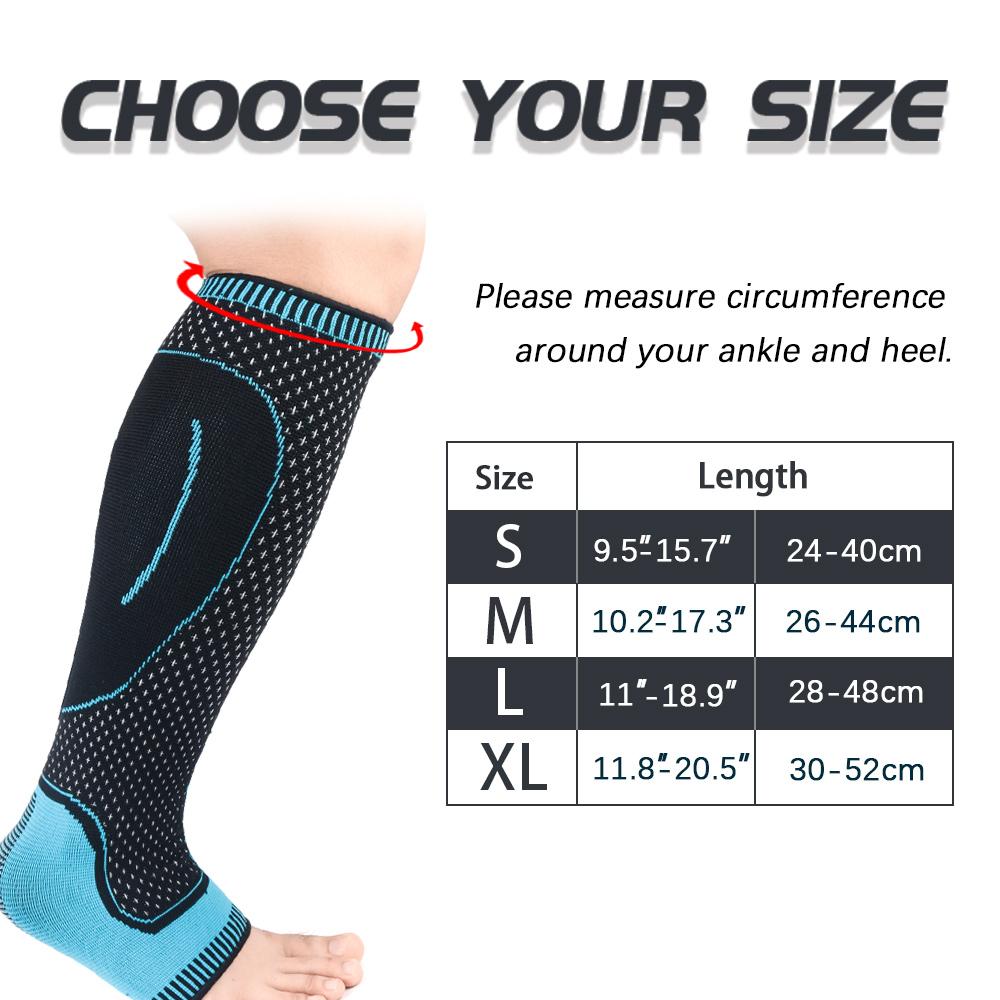 1 пара компрессионных носков для голени, лодыжки, пятки, подошвенной фасции