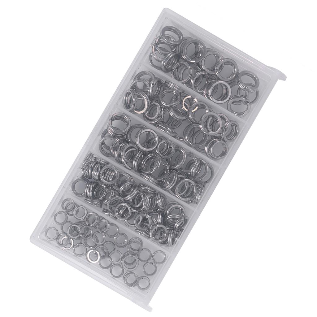 200 шт. 5 размеров прочные разъемные кольца из нержавеющей стали твердые приманки соединители рыболовные снасти