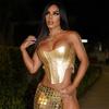 2024 Spring/Summer Metallic European & American Style Women's Strap Tube Top with Fishbone Waist - Sexy Hot Girl Vest