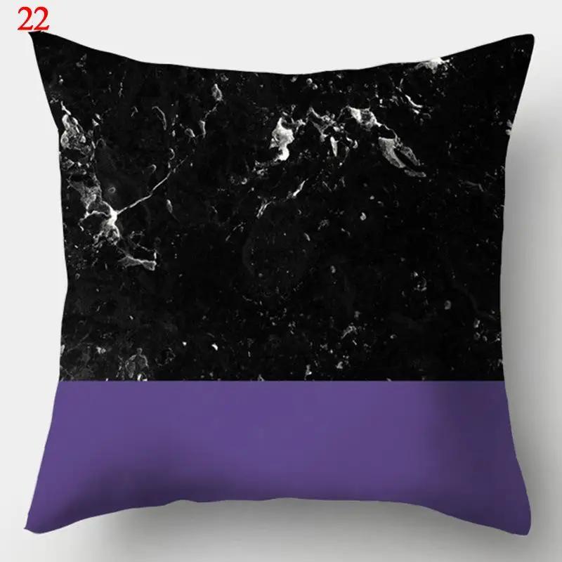 Taie D'oreiller Géométrique Violette, Housse De Coussin Décorative, Maison, Canapé, Carré