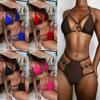 Women's Swimwear Solid Halter Bikini Back Tie Swimsuit Triangle Swimsuit Set 5 Colour