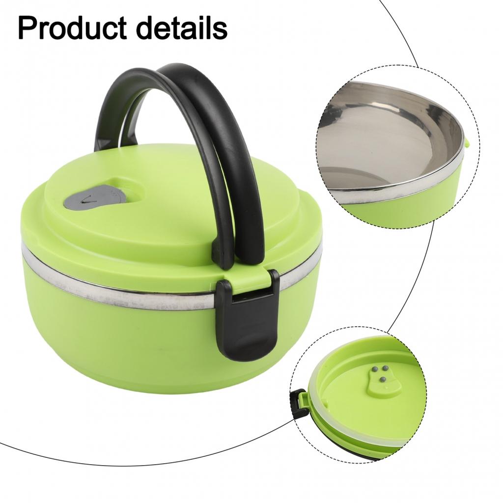 Food Lunch Box Containers Case 700ml Protable Travel Stainless Steel Round