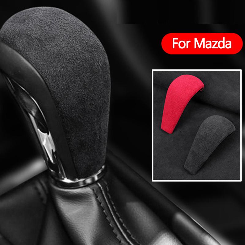 for Mazda 3 Axela CX30 CX-30 2024 2025 Car Gear Cover Shift Knob Lever Shifter Suede Protective Sticker