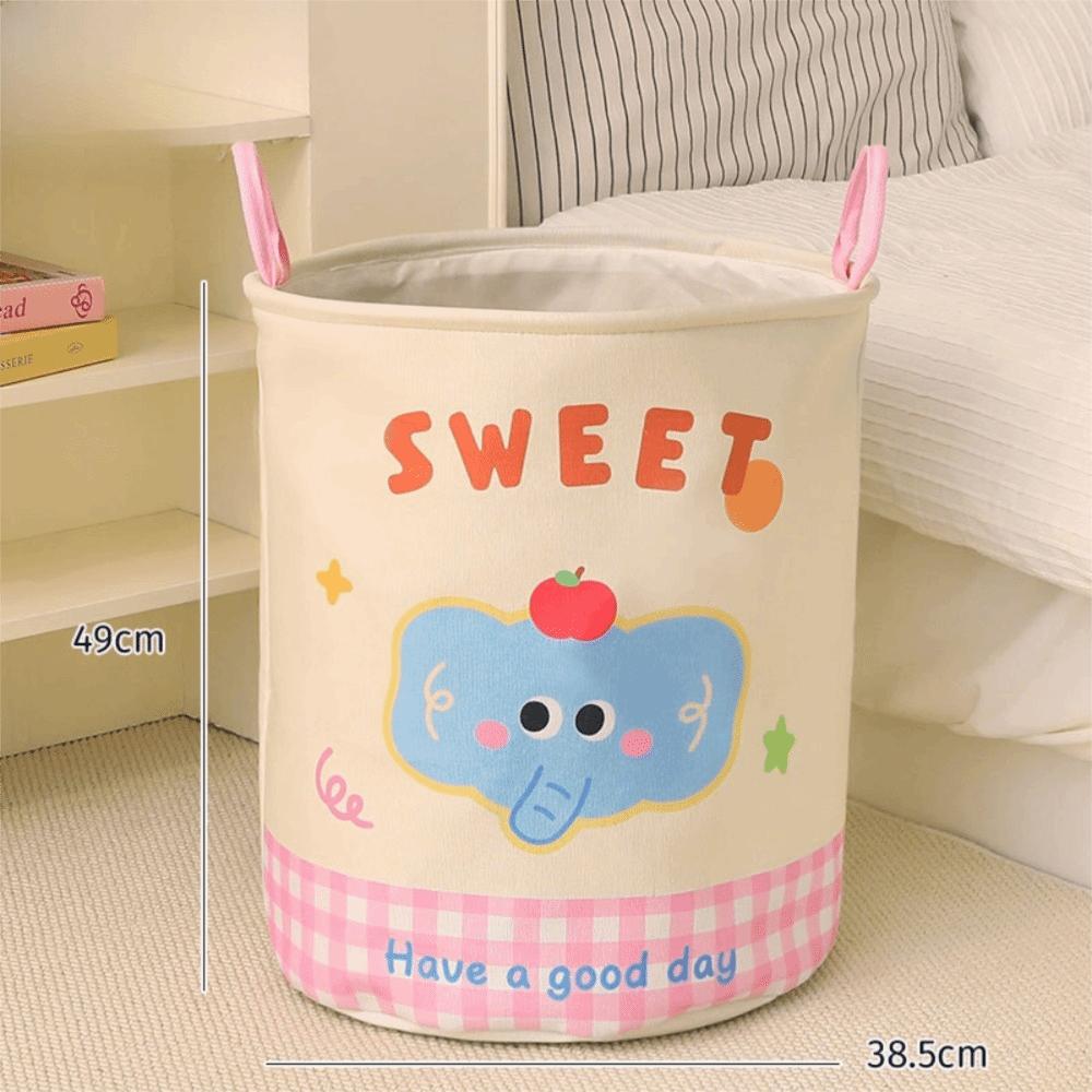 Foldable Toys Storage Basket Large Capacity Dirty Clothes Organizer Cute Laundry Basket  Household