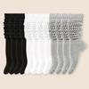 3/6/30 пар женских носков-гольфов, удобные и универсальные, длиной до икры, идеально подходят для повседневной носки и создания непринужденного модного образа.