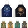 Женские нагрудники, фартуки для уборки дома, фартуки для домашней кулинарии, фартуки для шеф-повара, кухонные фартуки в стиле Мандала с рисунком слона
