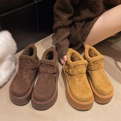 Женские зимние легкие теплые утепленные ботинки на толстой подошве, нескользящие износостойкие повседневные кроссовки, хлопковые ботинки