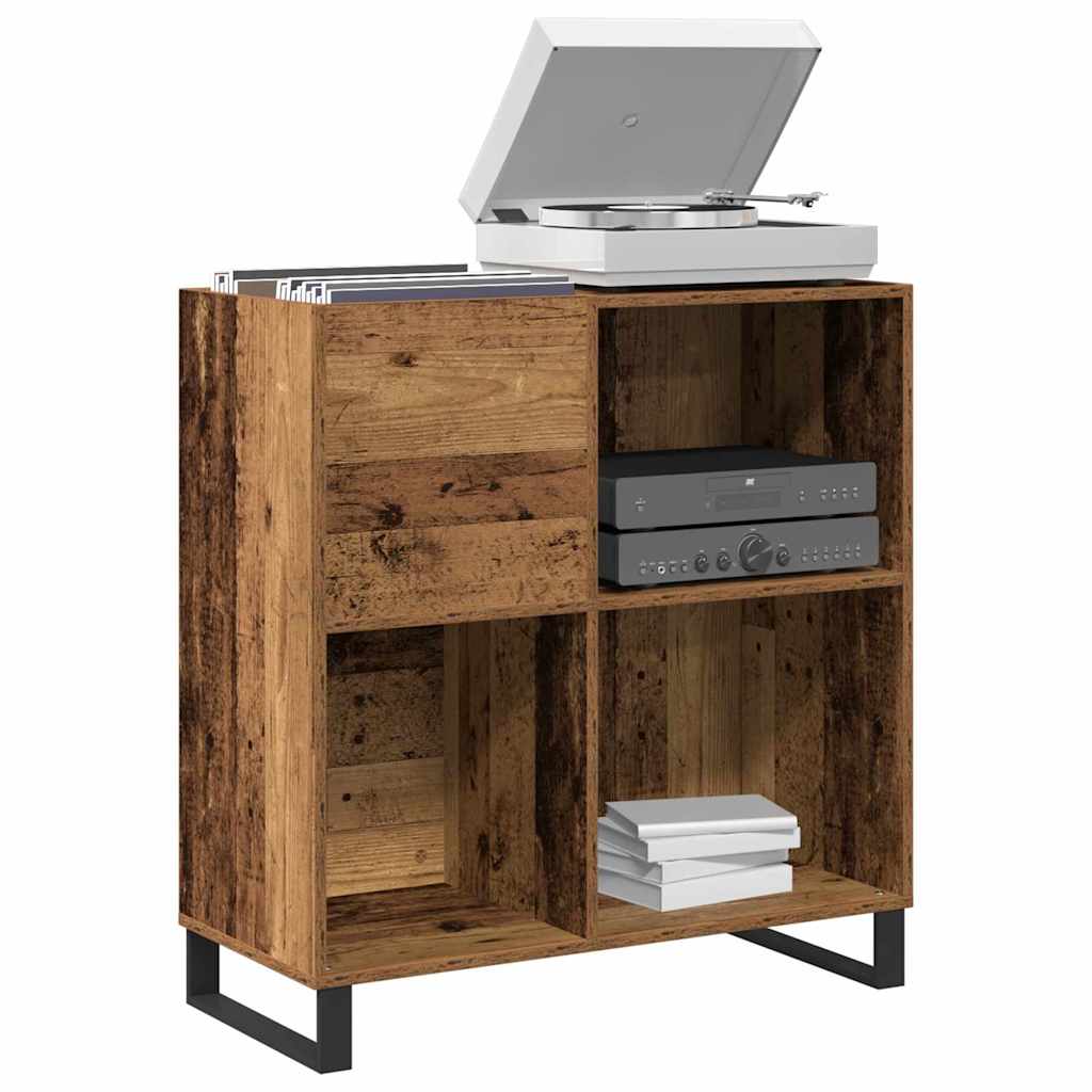 Vinyl Record Cabinet Rustic Wood Look 84.5 x 38 x 89 cm Engineered Wood