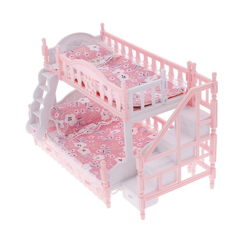 16 см кукла двухъярусная кровать игрушечные аксессуары одеяло подушка дом Европейская кровать принцессы