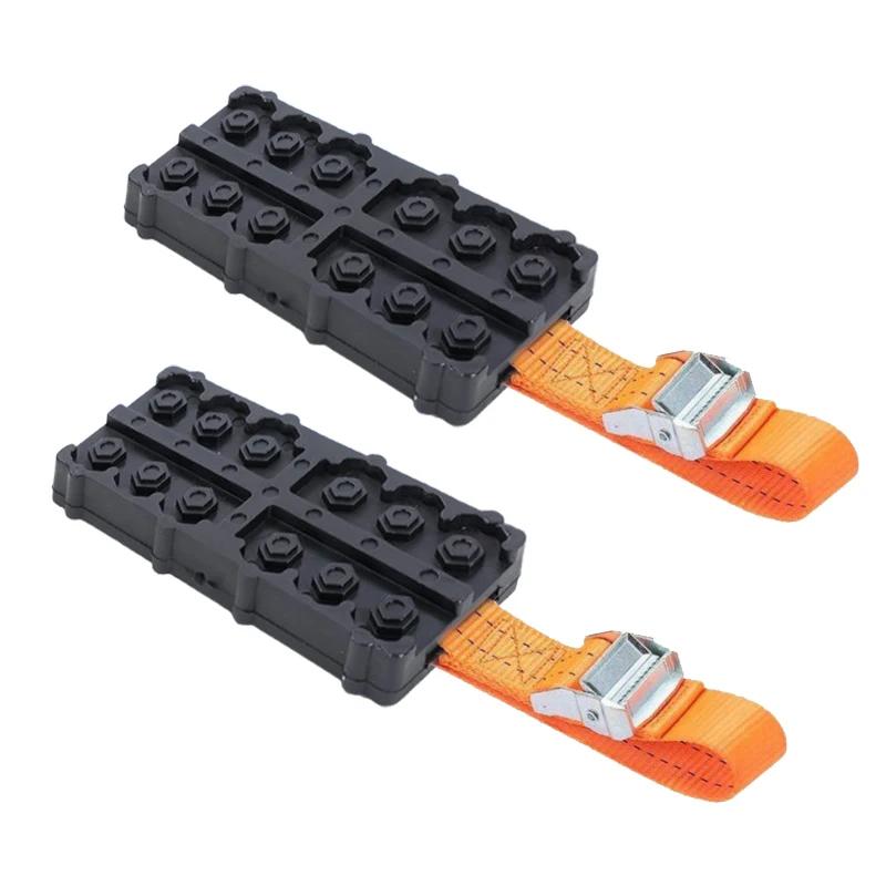 Emergency Rescue Tool Car Tire Snow Chains Straps Anti Skid Chains for Snow Sand Mud Ice Traction Blocks for Jeep
