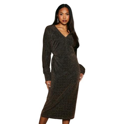 Principles Womens/Ladies Metallic Jersey Batwing Midi Dress