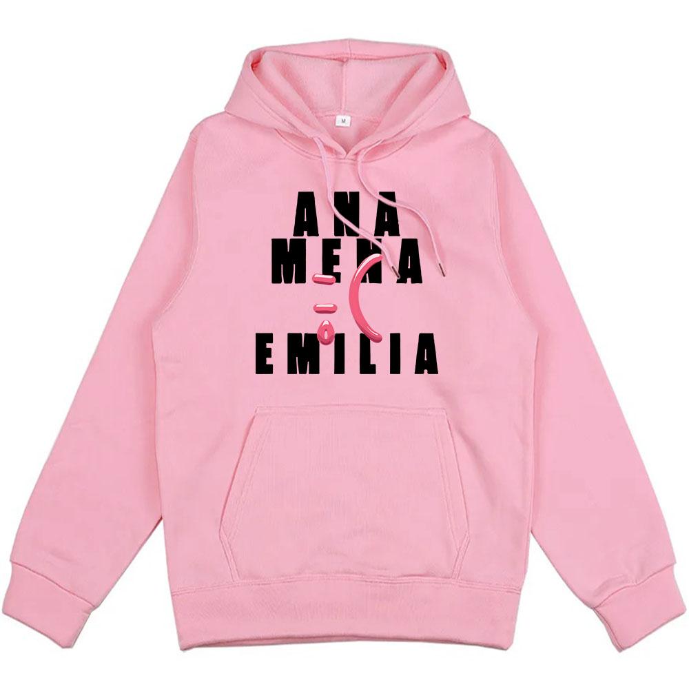Ana Mena Emilia CARITA TRISTE Hoodies Streetwear Winter Men/Women Streetwear Graphic Clothes Hooded Fleece Unisex