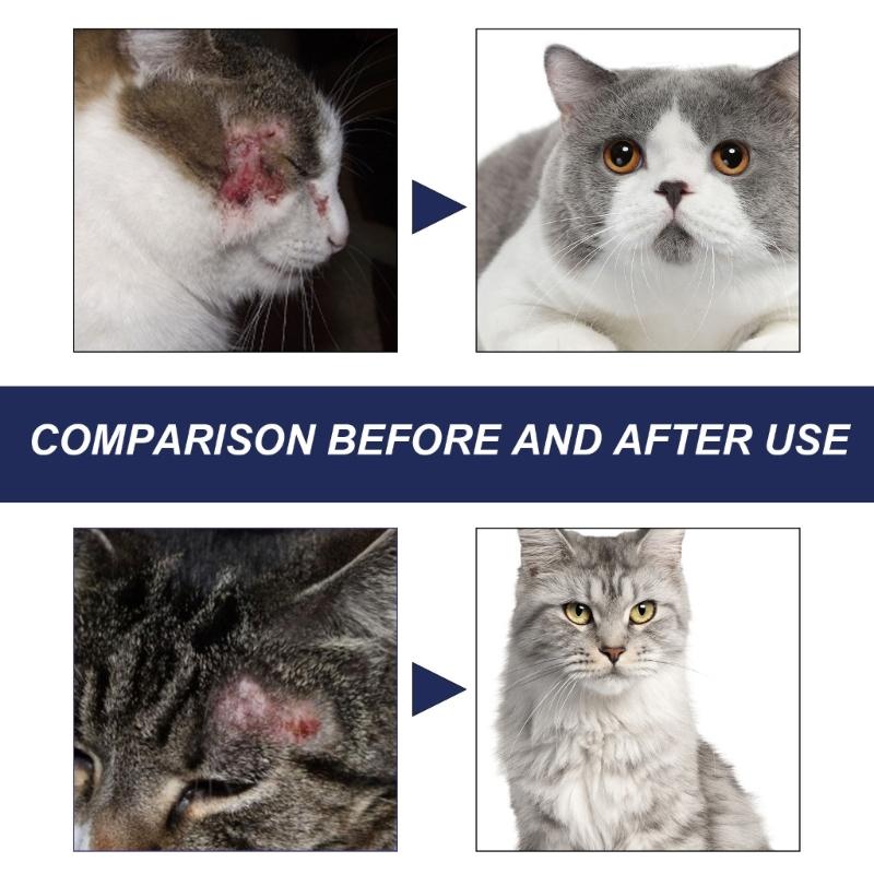 Cats Skin Cream Provide Itching Relief Pet Skin Dermatiti Supplies Control & Help Ringworm Protects and Heal Itch 100ml
