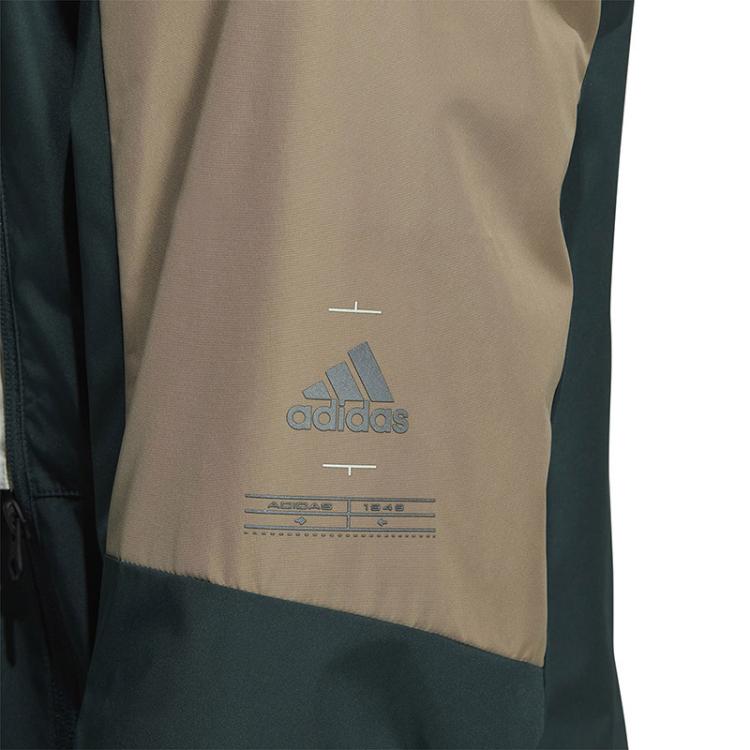 Adidas Logo Patchwork Hooded Jacket Men Jackets Green HN9040